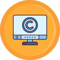 Copyright Line Filled Icon vector