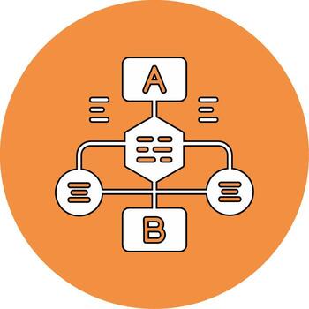 icono de vector de diagrama de flujo