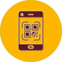 teléfono inteligente qr código vector icono