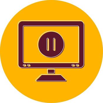 icono de vector de botón de pausa