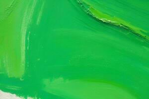 AI generated Closeup of impasto painting abstract rough green colors art painting texture background. Pro Photo