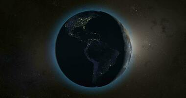 notte nel il pianeta terra video