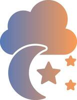Moon Gradient Icon vector