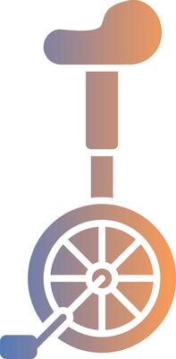 Unicycle Gradient Icon