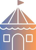 Circus Tent Gradient Icon vector