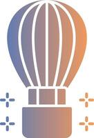 Hot Air Ballon Gradient Icon vector
