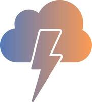 Lightning Gradient Icon vector