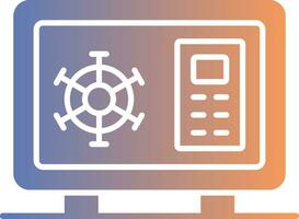 Safe Box Gradient Icon vector