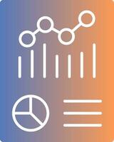 Graphical Report Gradient Icon vector