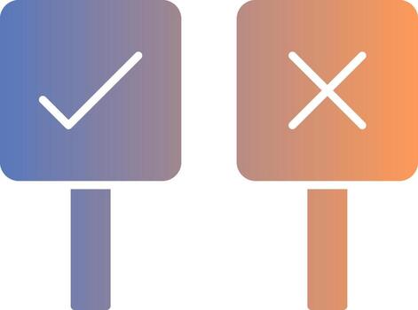 decisión haciendo degradado icono vector