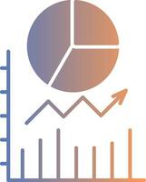 Pie Chart Gradient Icon vector