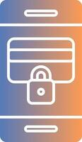 Secure Payment Gradient Icon vector