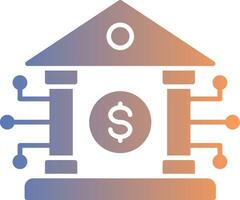 Banking System Gradient Icon vector
