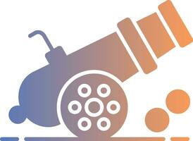 Cannon Gradient Icon vector
