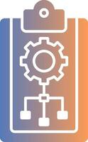 Planning Gradient Icon vector