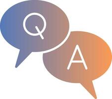 Question And Answer Gradient Icon vector