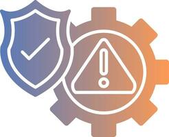 Risk Management Gradient Icon vector