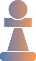 Pawn Gradient Icon vector