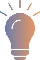 Bulb Gradient Icon vector