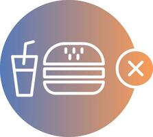 No Junk Food Gradient Icon vector