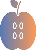 icono de gradiente de manzana vector