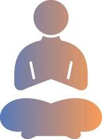 Yoga Gradient Icon vector