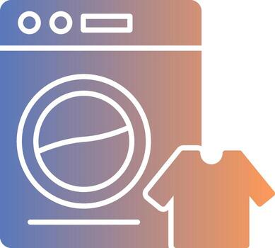 Laundry Gradient Icon vector
