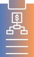 Planing Gradient Icon vector
