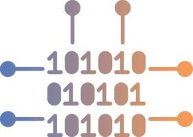 Binary Code Gradient Icon vector