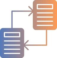 File Sharing Gradient Icon vector