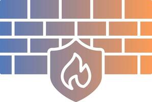 Firewall Gradient Icon vector