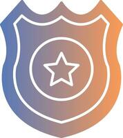 Police Badge Gradient Icon vector