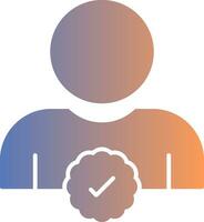Verified User Gradient Icon vector