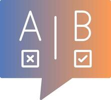 Ab Testing Gradient Icon vector
