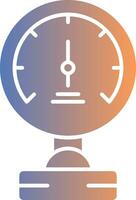 Pressure Meter Gradient Icon vector
