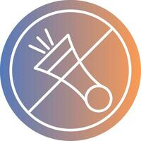 No Horn Gradient Icon vector