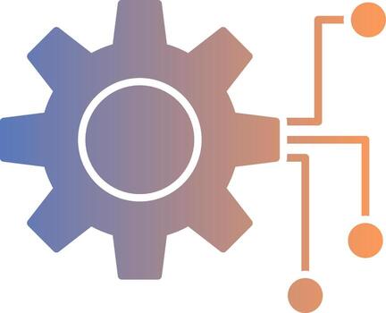 Ingenieria degradado icono vector