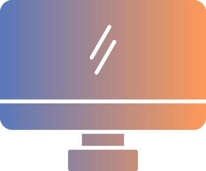 icono de gradiente de computadora vector
