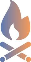 Fire Gradient Icon vector
