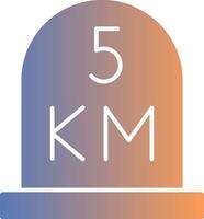 kilometer Gradient Icon vector