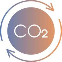 Carbon Cycle Gradient Icon vector