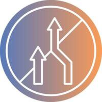 No Overtaking Gradient Icon vector