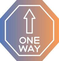 One Way Gradient Icon vector