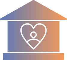 Orphanage Gradient Icon vector