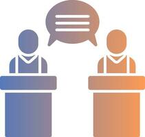 Debate Gradient Icon vector