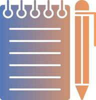 Notebook Gradient Icon vector