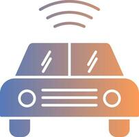 Autonomous Car Gradient Icon vector