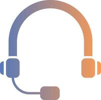 Headset Gradient Icon vector