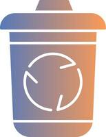 Recycle Bin Gradient Icon vector