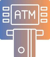 Atm Machine Gradient Icon vector